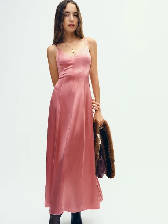 Reformation Dresses & Skirts - Reformation Lya Silk Maxi Dress in Rose